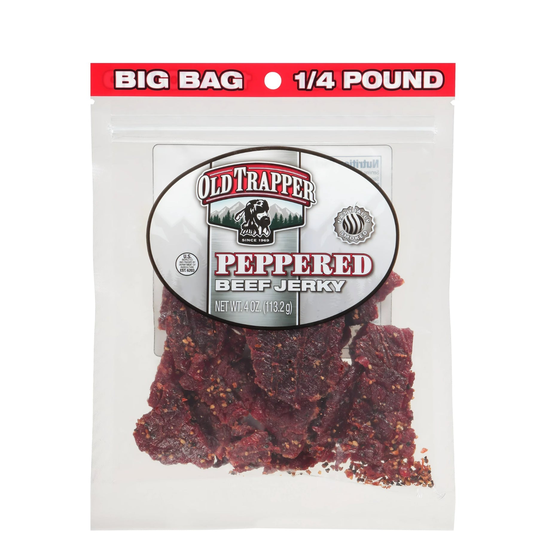 Old Trapper Peppered Beef Jerky 4oz