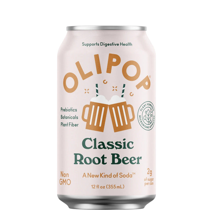 OLIPOP Classic Root Beer Prebiotic Soda 12oz