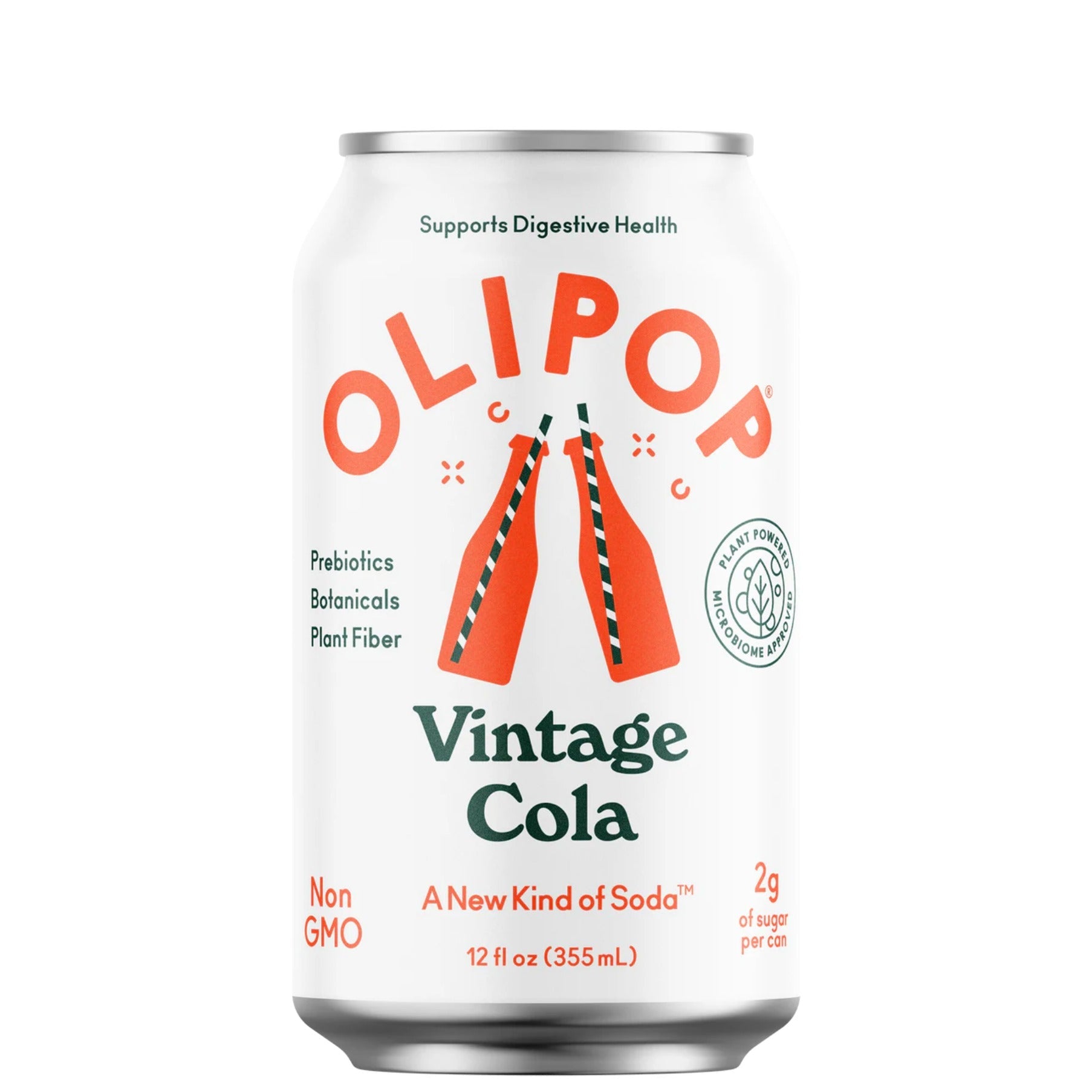 OLIPOP Vintage Cola Prebiotic Soda 12oz