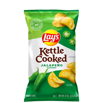 Lay's Kettle Cooked Jalapeño Flavored Potato Chips 8oz
