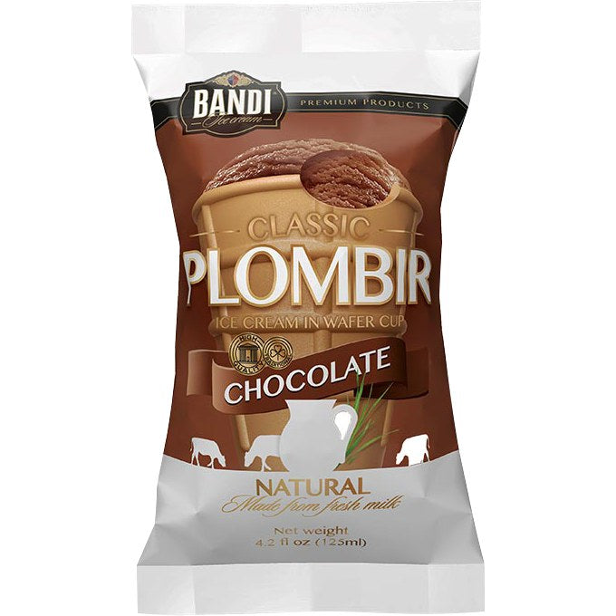 BANDI Plombir chocolate ice cream wafer cone - Super King Markets Weekly Deals