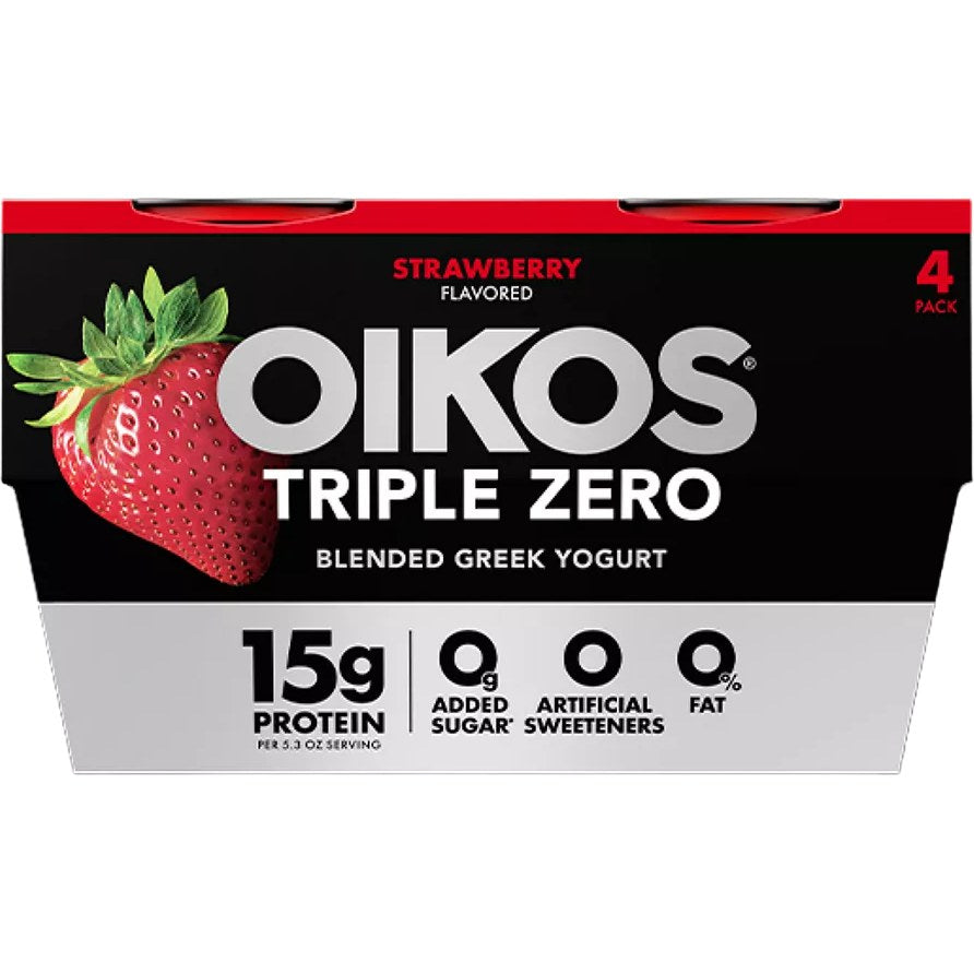 Oikos Triple Zero Yogurt 4 pack 5.3 oz cups - Super King Markets Weekly Deals