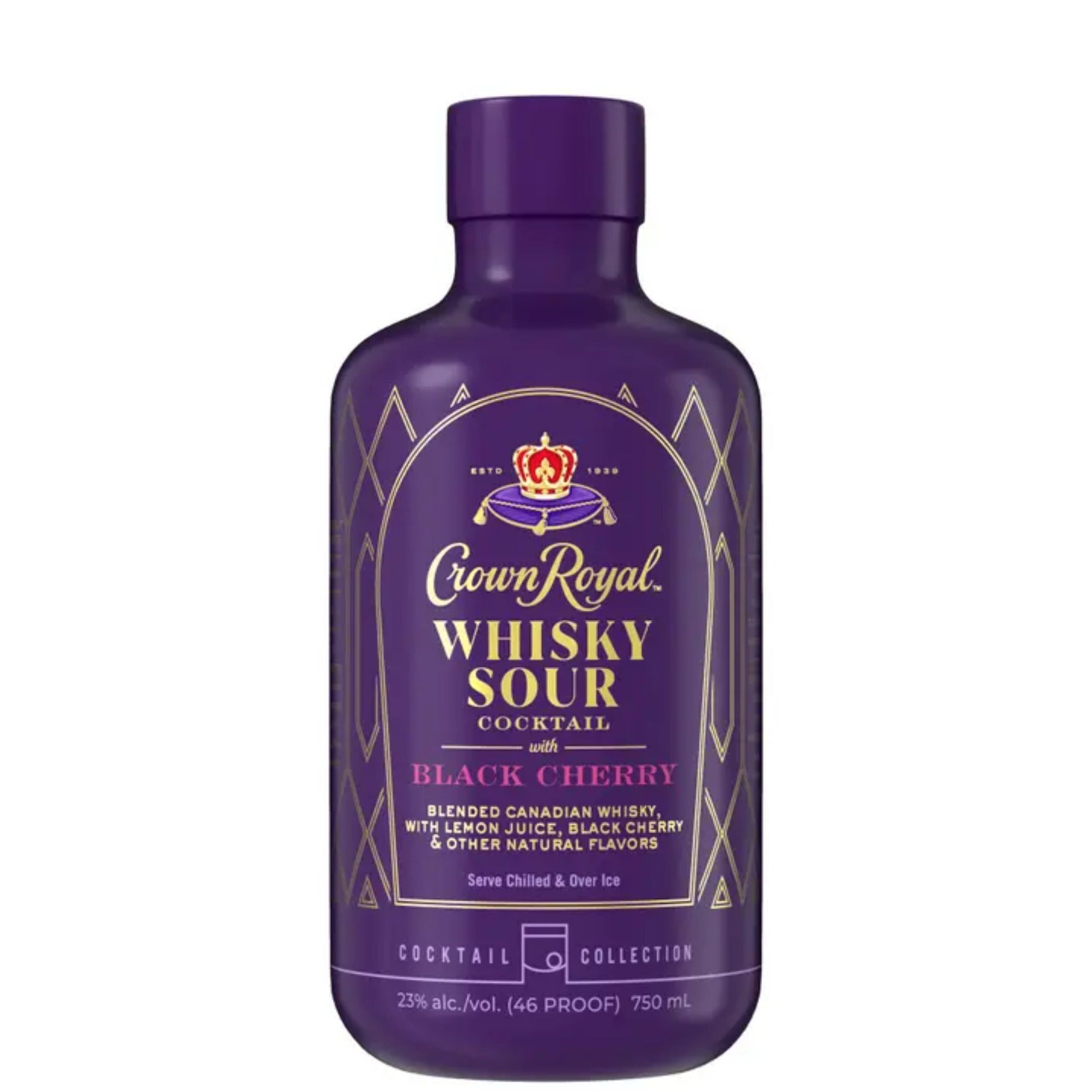 Crown Royal Whisky Sour With Black Cherry Cocktail 375ml