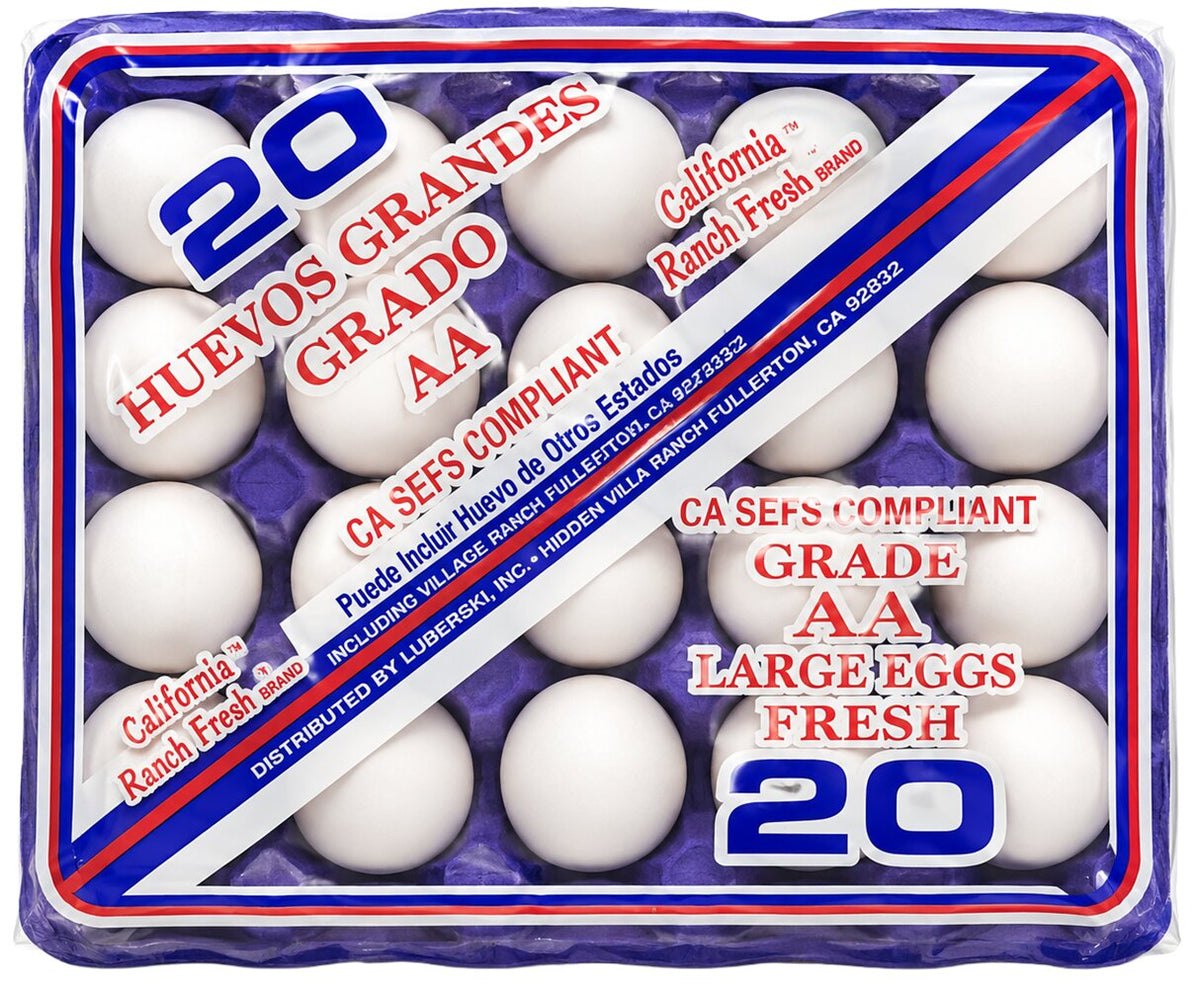 Large Eggs 20 ct Grade AA