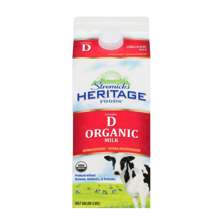 Heritage Organic Milk Vit D 64 oz