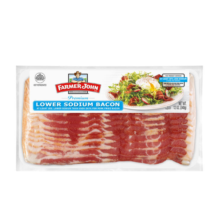 Farmer John Low Sodium Bacon 12 oz