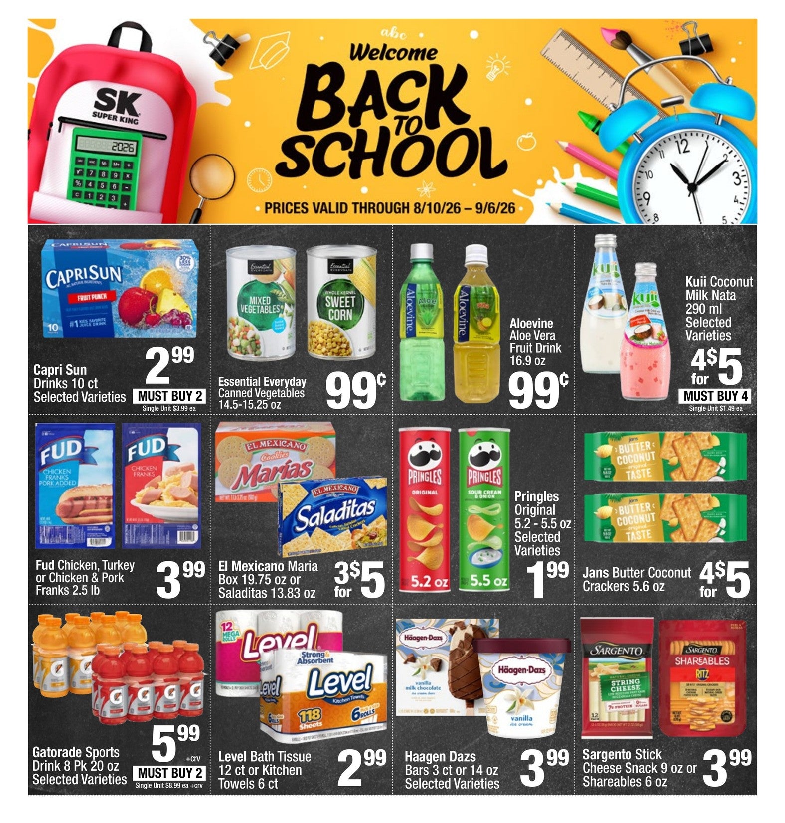 Super King Markets — Back to School, page 1