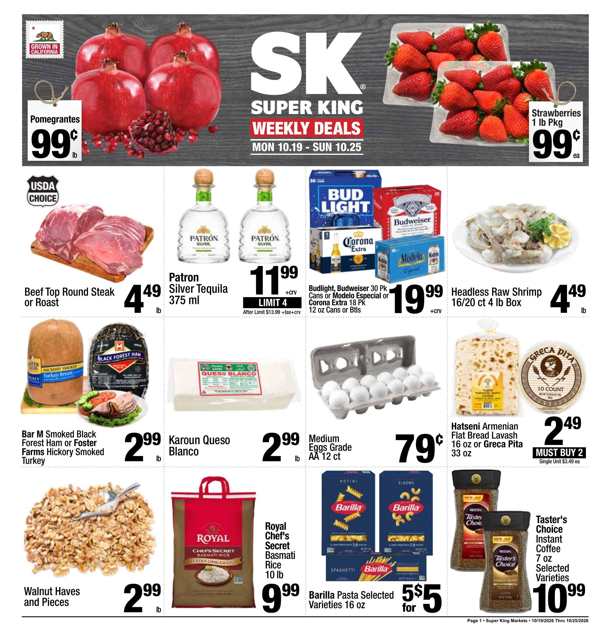 Super King Markets Culver City Weekly Deals ad, page 1 of 8: Featured Deals. Every item on this page is listed in the text version.