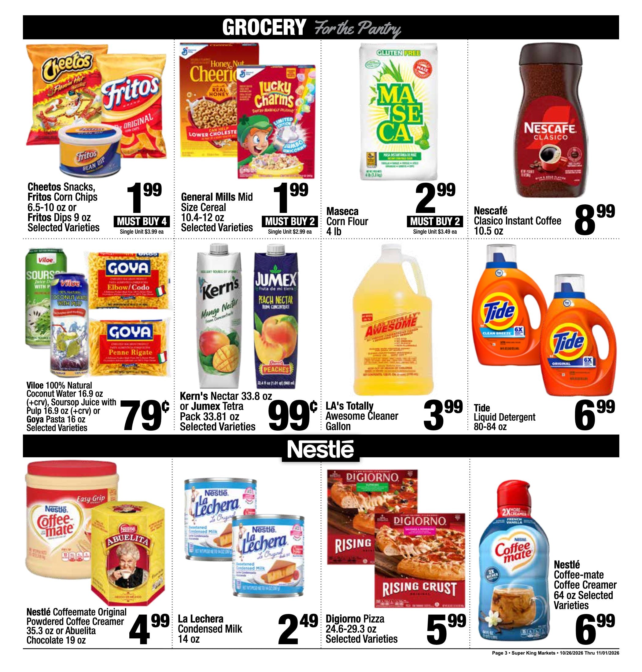 Super King Markets Torrance Weekly Deals ad, page 3 of 8: Grocery For the Pantry. Every item on this page is listed in the text version.